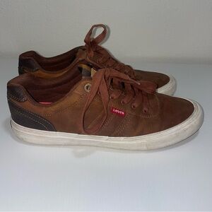 Levi’s Brown Faux Leather Sneakers